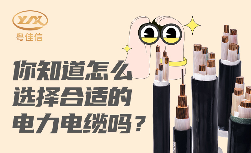 你知道怎么選擇合適的電力電纜嗎？
